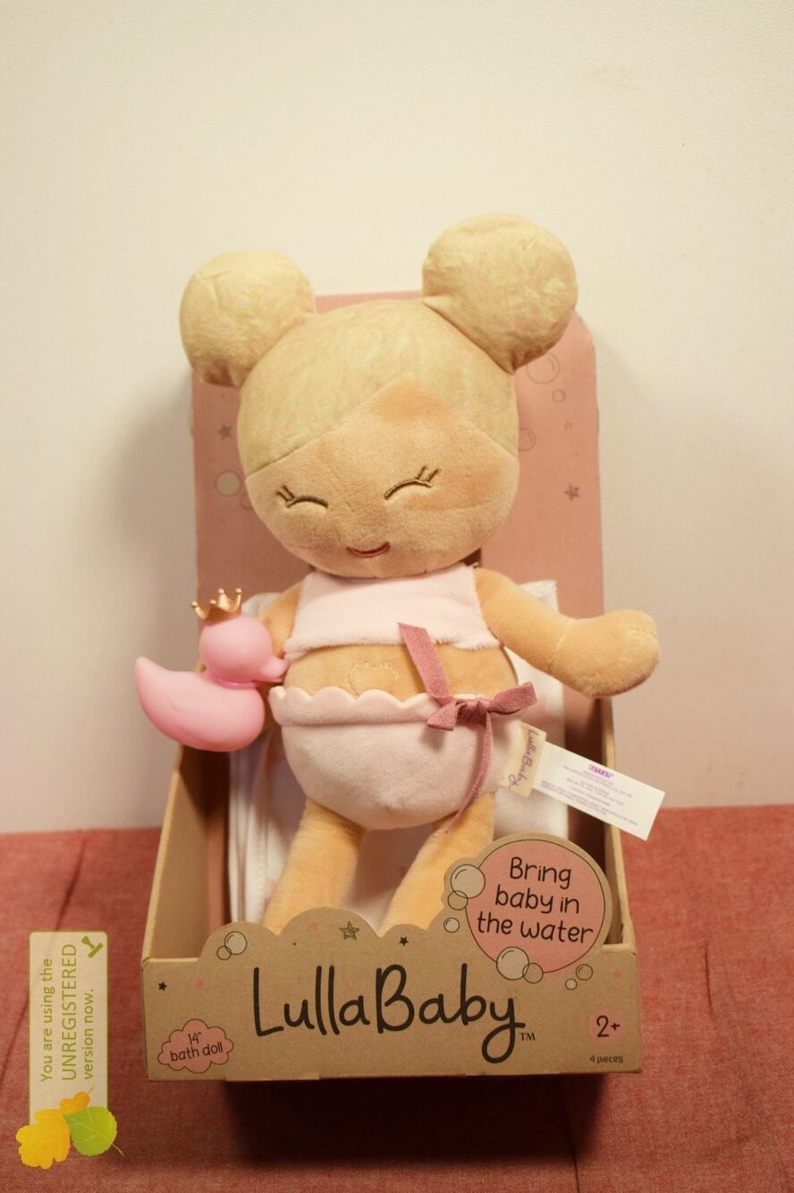 LullaBaby Bath Plush Doll for Real Water Play Blonde Hair